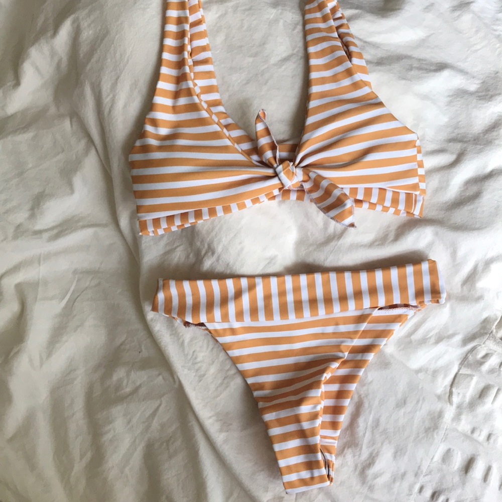 Zaful stripe bikini set
